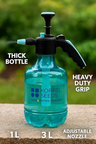 Image of 3 Liter Heavy Duty Pressure Sprayer Pump | Adjustable Nozzle & Safety Pressure Release Valve | Transparent Design for Water Level | Ideal for Garden, Home, and Sanitizing (3 LTR Blue)