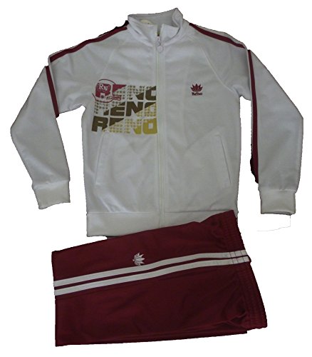 Survêtement fille blanc rouge ensemble de jogging sport en coton