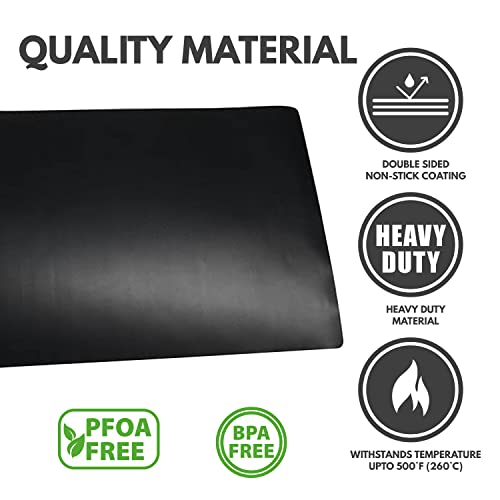 Cooks Innovations Non-Stick Oven Protector Mat - 2 Heavy Duty Nonstick Oven Rack Liners To Protect Convection, Electric, Gas, & Microwave Ovens - Bpa & Pfoa Free Heat Resistant Baking Mat #TOP2