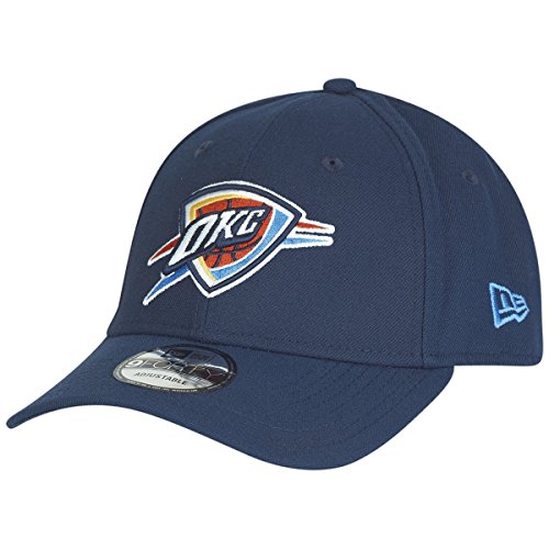 New Era NBA 9FORTY Oklahoma City Thunder Hat The League Adult Adjustable Cap Navy Blue
