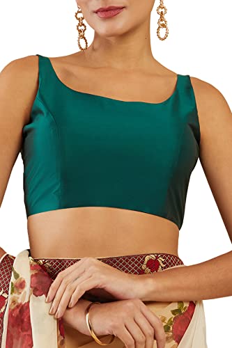 Image of Soch Women's Art Silk Regular Fit Sleeveless Blouse