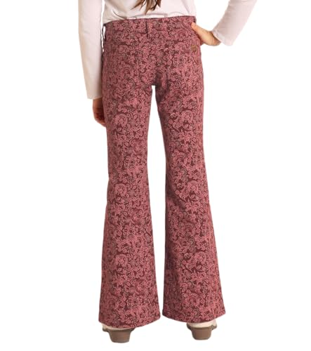 Rock & Roll Denim Girls' Horseshoe Print Flare Jeans2