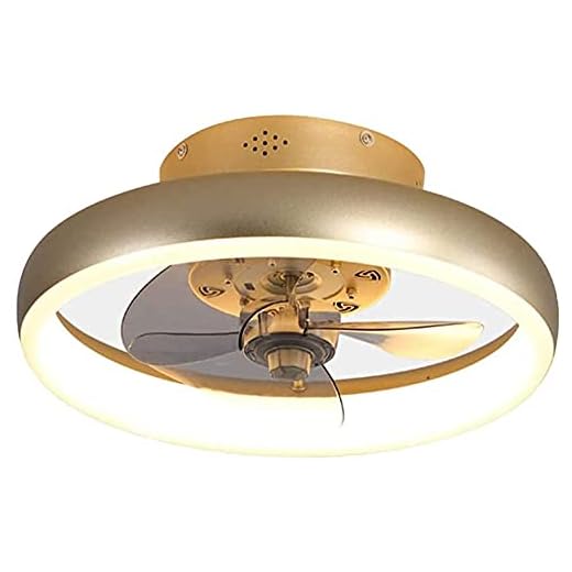 Modernt takfläkt med ljus 4 Blades Justerbar vindhastighet LED Takfläktar 3 Färger med fjärrkontroll Silent Motor Inomhus Flush Mount LED-ljuskrona för sovrum Vardagsrum Kök wangYUEQ