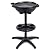 Happygrill Electric Grill with Temperature Control 1350W Non-Stick BBQ Stand Grill for Outdoor Patio Garden