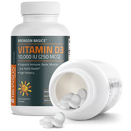 Image of Bronson Vitamin D3 10,000 IU (250 mcg) Immune & Muscle Support, 180 Tablets