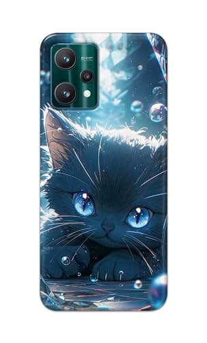 Image of Printed Hard Back Cover Case for Realme 9 Pro 5G Back Cover (Cute Cat) -1111