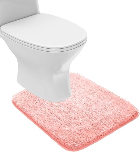 ZPOW トイレマット 洗える 速乾 トイレまつと 吸水 おしゃれ 滑り止め トイレ カーペット toilet mat ふわふわ ずれない 洗濯 65cm*105cm ピンク