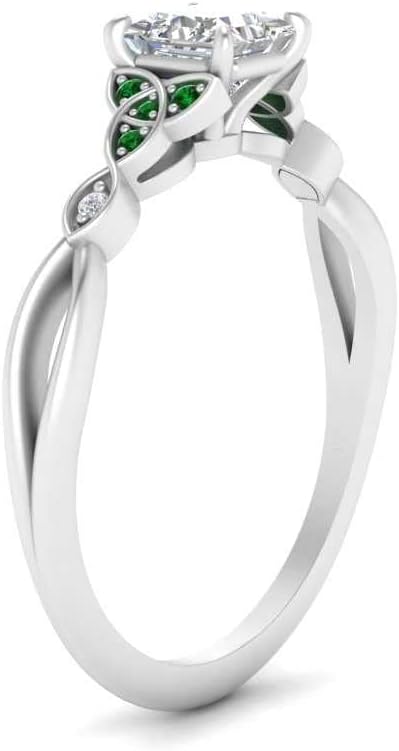 Choose Your Gemstone Vintage Irish Diamond CZ Ring 925 Sterling Silver Princess Shape Vintage Engagement Ring Minimal Modern Design Birthday Gift Wedding Gift US Size 4 to 12
