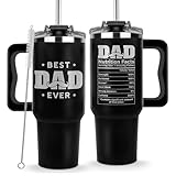 Vivulla68 Best Dad Ever Tumbler 40Oz - Gift for Daddy, Birthday And Fathers Day from Daughter, Son - Cool, Funny Coffee Mug, Proud Papa Cup for Men, Grandfather, Daddy, Elderly