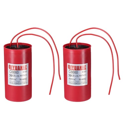 Condensateur de fonctionnement CBB60 50 uF AC 450V pour moteur 50 Hz