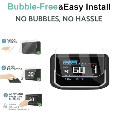 Image of Wisely Pack 2 - Screen Guard for HERO GLAMOUR X 125 (2025) Bike - TFT Display Digital Meter Protector - HD Clear, Full Cover - Easy Installation Kit - GlamourX Instrument Cluster Accessories