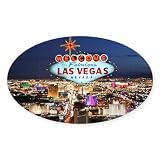 CafePress Las Vegas Sticker Oval Bumper Sticker Car Decal