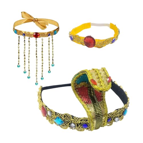 IDNVFY 1 -Teiliges Stirnband Und 2 -Teilige Armringe, Ägyptische Dressaccessoires, Schlangenschmuck, Vintage -Kopfschmuck, Maskeradekleid. IDNVFY 1 -Teiliges Stirnband Und 2 -Teilige Armringe, Ägyptische Dressaccessoires, Schlangenschmuck, Vintage -Kopfschmuck, Maskeradekleid.