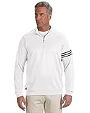 adidas A190 Mens ClimaLite 3-Stripes Pullover - White & Black, Large