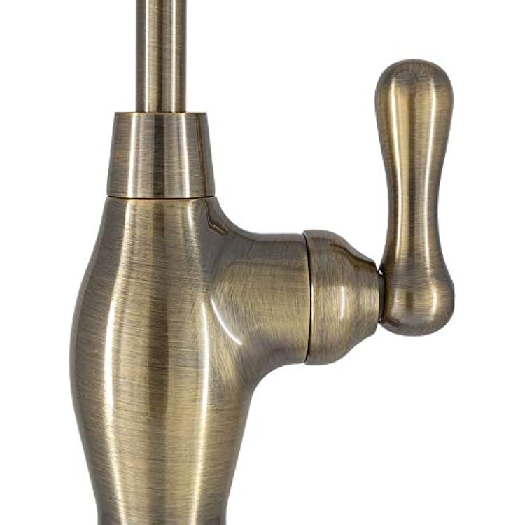 Metpure Non-airgap NSF Certified RO Faucet Reverse Osmosis Drinking Water Filtration System Water Dispenser Spout (Antique Brass). Vase Style with Faucet Wrench