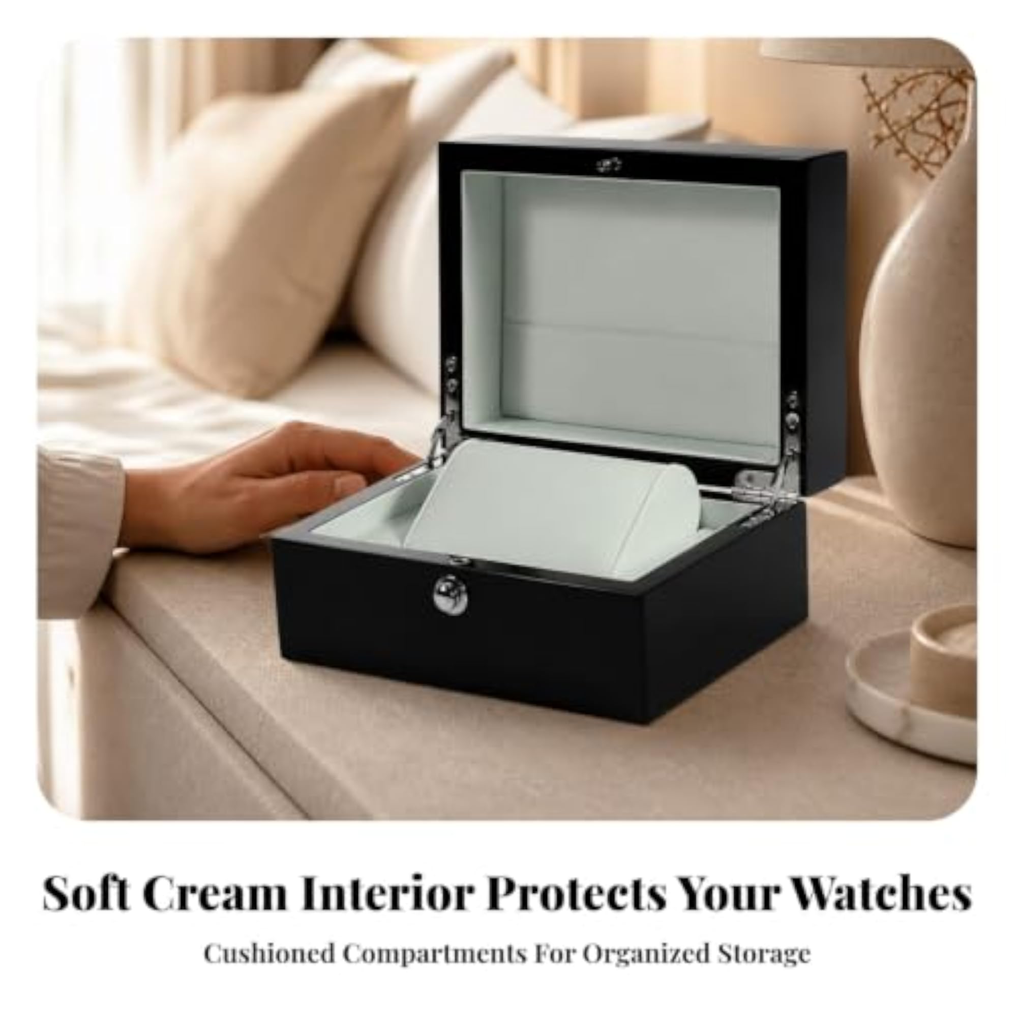 Wooden Watch Presentation Box for Collectors, Gifting