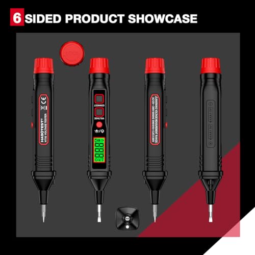Image of Voltage Test Pen,SIUKE Digital Voltage Tester Pen Screwdriver 12V-300V AC Voltage Detector Slotted Screwdriver Test Pen Intelligent Induction Electroprobe for Home Appliance Repairing and Detection