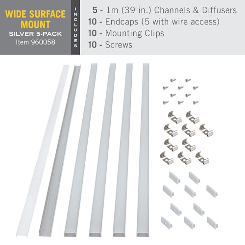 Image of Armacost Lighting Recess Drywall Mount LED Tape Light Accessory Pack, Grey 960008