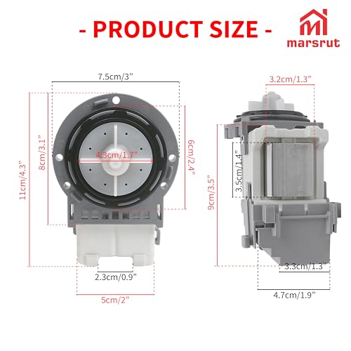 Pompe de vidange haut débit compatible Samsung LP054D évacuation rapide eau - 3