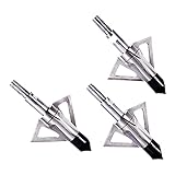Allen Company Velox Stainless-Steel Ballistic 3-Blade Archery Broadheads, 3-Pack, 100 Grains