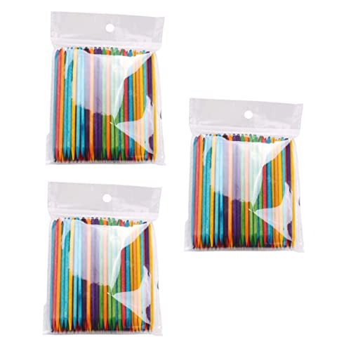 Didiseaon Nail Pusher Tool Set 300pcs Wooden Manicure Stick Nail Sample Sticks Cuticle Tools