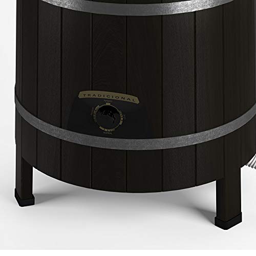 Lavadora de Roupas 5Kg Tradicional com Timer Semiautomática 110 Volts, Madeira Escura, Wanke