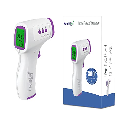 HealthAZ Infrarot-Stirnthermometer, kein Berühren, geeignet für Babys und Erwachsene, mit sofortigem Ablesen, medizinischer digitaler Körper (2 x AAA-Batterien im Lieferumfang enthalten) Cover