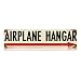 Airplane Hangar Right Metal Sign Wall Decor 20 x 5