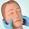 Injection Face Training Model for Injection Practice, Silicone Mannequin Face, Multi-Directional Injection Training Facial Model for Medical Students, Estheticians