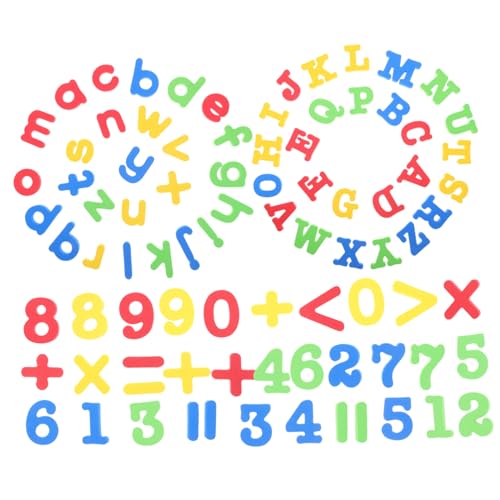 TEHAUX 1 Alphabet and Fridge Stickers Uppercase Lowercase Numbers Symbols Creative Fridge Decor for Early Learning Education