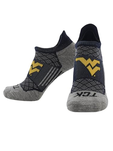 West Virginia Mountaineers No Show Socks, Large