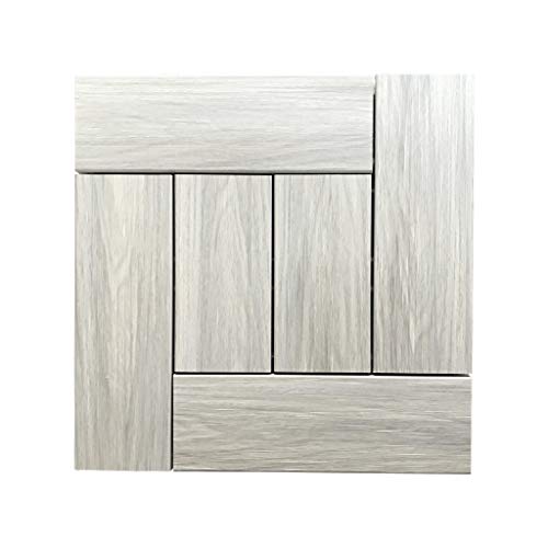 Patio Pavers,Wood-Plastic Composites Patio Deck Tiles Outdoor Interlocking Pattern Floor Pavers Corner Edging Trim Tiles (Size : 10pcs)