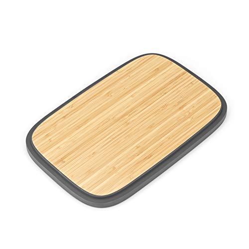 Brabantia Spacious Bread Bin with Wooden Serving Board and Handle - Charcoal Grey - Image 4