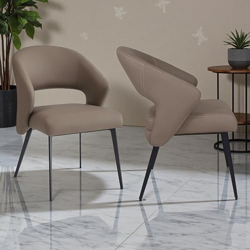 Image of The Attic Modernia 6 Seater Dining Set,Khakhi Beige,Titanium, Rose Gold & Cream,160Cms
