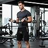 ZOXOZ Mens Shorts Summer Gym Sports Cotton with Zip Pockets Elasticated Waist Black 3XL #2