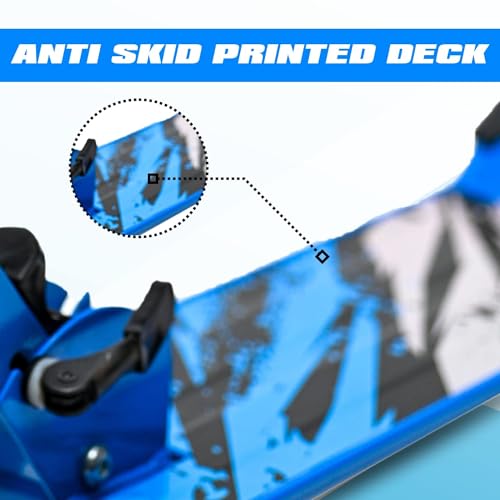 Image of Kick Steel Scooter for Kids, 3 Adjustable Height Scooter, Foldable & Attractive PVC Wheels with Rare Brakes for Kids Age Upto 3+ Years Strong Steel Base Heavy Dute Upto 70kg (with Shocker) (Blue)