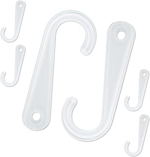 500Pcs 1-3/4 Inch Sock Display Hooks and Merchandising Attachments J-Hooks Plastic for Sock Hat Gloves Underwear Retail Display Hanger (Clear)