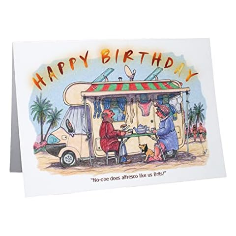 Funny Birthday Motorhome Card by Armand Foster Cover