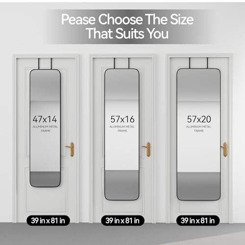 image for SCWF-GZ 47x14 Mirror Rectangle Full Body Length Door Hanging Wall Moun