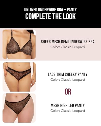 Image of Smart & Sexy Women's Sheer Mesh Demi Underwire Bra - See Through Bras