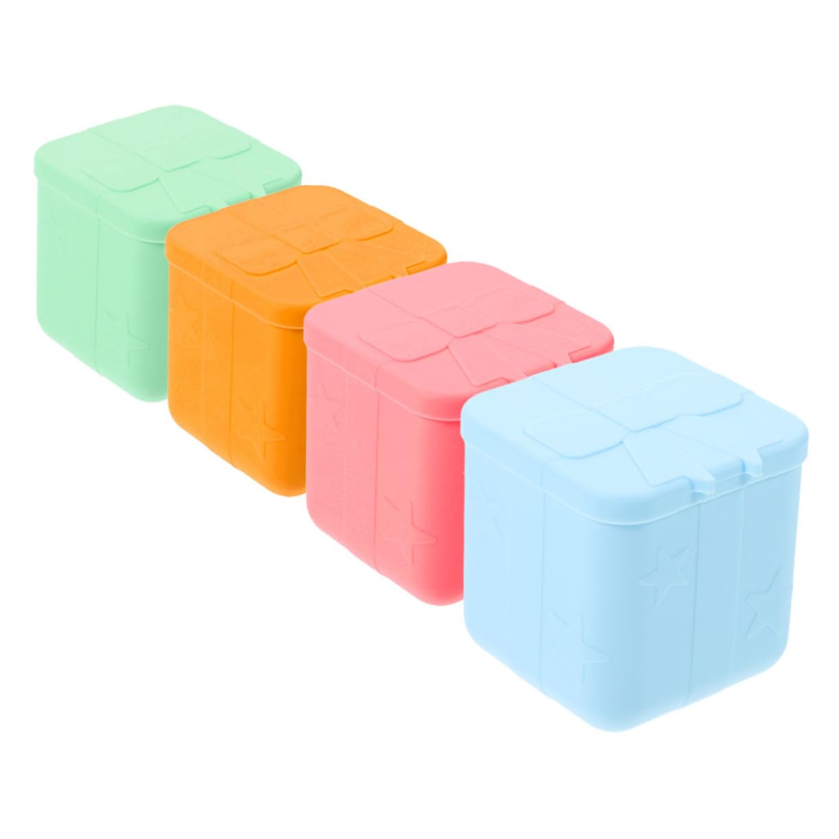 Garneck 2 Set Di Contenitori Per Condimenti Per Lunch Box Tazze Per Condimenti Coperchi in Silicone Vasetto Per Salsa Piccola Scatola Per Condimenti 4 Pezzi * 2