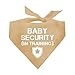 Baby Security in Training Baby Announcement Dog Bandana (Tan, OS 223)