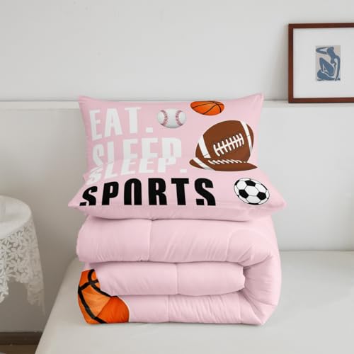 Image of Feelyou Football Comforter Set King Size for Kids Boys Girls