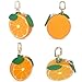 Sanxiner Cute Fruit Coin Purse Charms Kawaii Cherry Keychain With Zipper Coin Pouch,Strawberry Bag Charms Orange Change Purse Cute Apple Mini Bag with Keychain for AirTag (Orange 1)