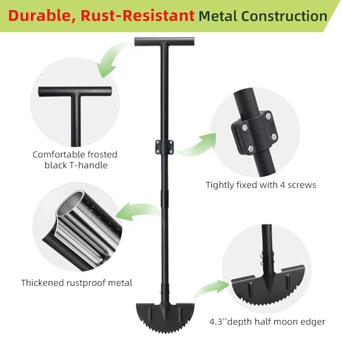 Adjustable T-Grip Half Moon Edger