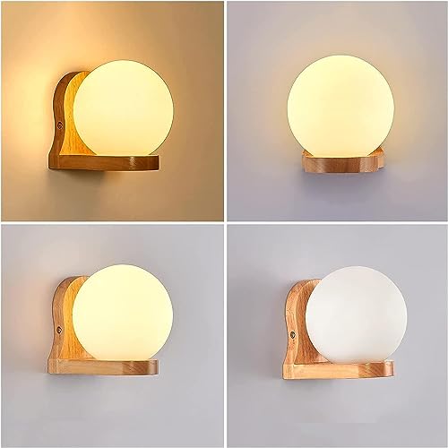 Lámpara de pared de tocador de madera para iluminar tu espejo de baño 7