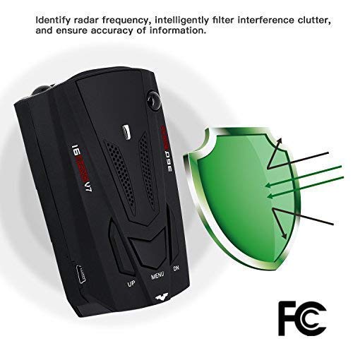 2020 Radar Detector V7 for Cars, Voice Alert and Car Speed Alarm System City/Highway Mode 360 Degree, with LED Display for Cars, Detection Radar Detectors - Thumbnail 5
