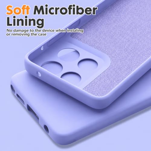 Image of DIZORO Microfiber Candy Case for Motorola G67 Power / G57 Power 5G Smooth Touch Cushion Liquid Soft Silicone Gel Rubber Phone Cases Non-Slip Full Body Protective Shockproof Back Cover -Purple