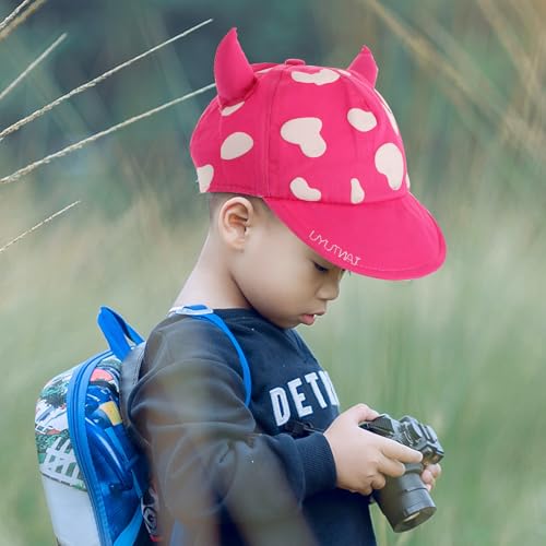 KESYOO Kids Bucket Hat Cow Pattern Shaped Brim Sun Hat Peaked Cap Sun Block Cap (Random Inner Cloth Color)3