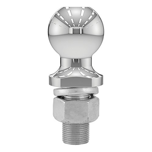 Image of CURT 40038 Chrome Trailer Hitch Ball, 12,000 lbs, 2-Inch Diameter, 1 x 2-1 /4-Inch Shank
